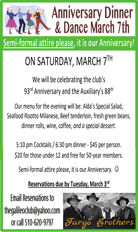 Anniversary Dinner & Dance 2026